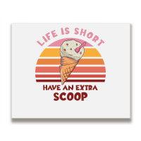 Life Is Short Have An Extra Scoop Cute Metal Print Horizontal | Artistshot