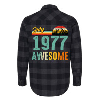 July 1977 Birthday Gift  Vintage July 1977 Awesome Flannel Shirt | Artistshot