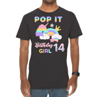 Pop It 14th Birthday Girl Vintage Vintage T-shirt | Artistshot