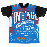 Vintage Birthday 1957 Aged To Perfection 1957 Birt Graphic T-shirt | Artistshot