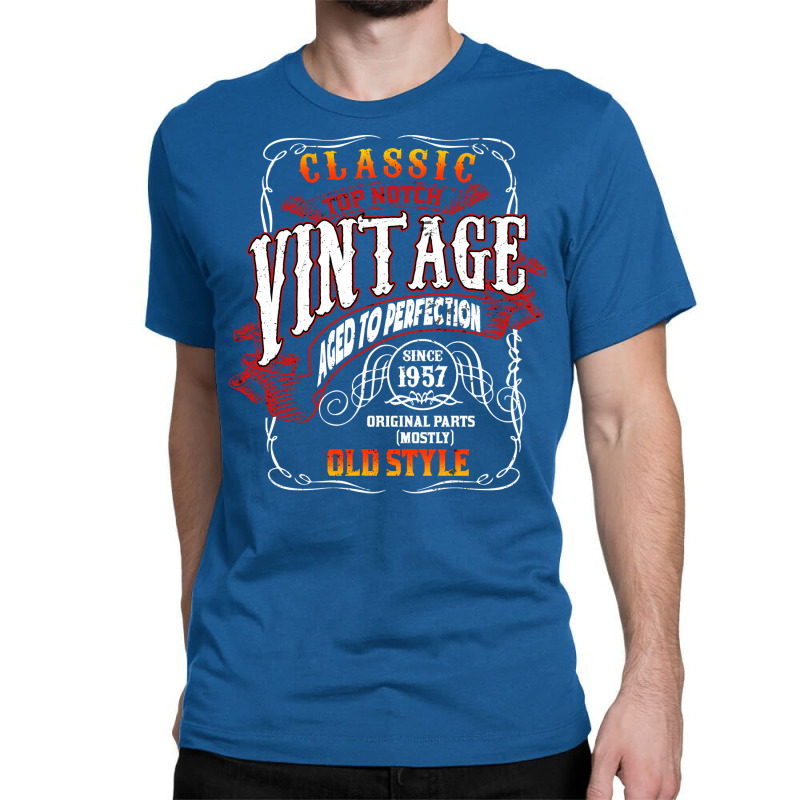 Vintage Birthday 1957 Aged To Perfection 1957 Birt Classic T-shirt | Artistshot