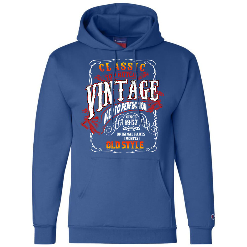 Vintage Birthday 1957 Aged To Perfection 1957 Birt Champion Hoodie | Artistshot