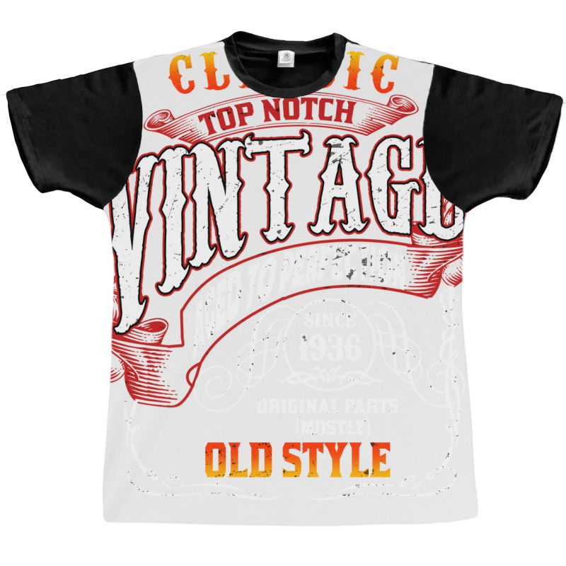 Vintage Birthday 1936 Aged To Perfection 1936 Birt Graphic T-shirt | Artistshot