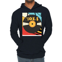 Vintage Retro 2014 Birthday  Vinyl Music Girl Lightweight Hoodie | Artistshot