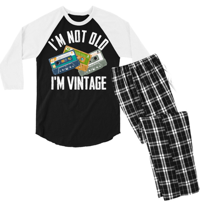 Birthday Im Not Old Im Vintage Vintage Men's 3/4 Sleeve Pajama Set | Artistshot