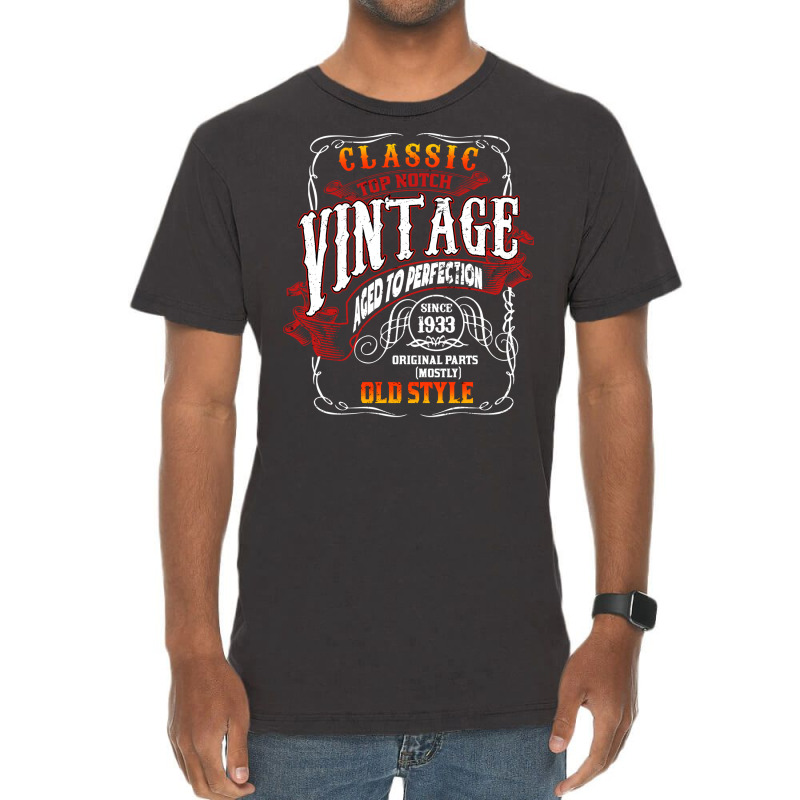 Vintage Birthday 1933 Aged To Perfection 1933 Birt Vintage T-shirt | Artistshot