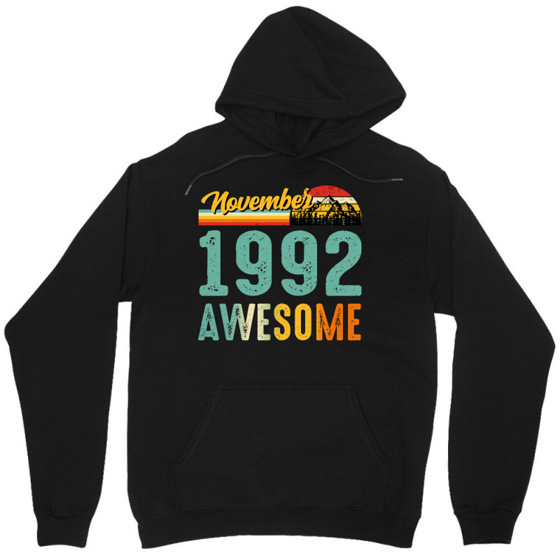 November 1992 Birthday Gift  Vintage November 1992 Unisex Hoodie | Artistshot