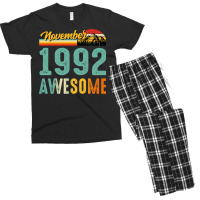 November 1992 Birthday Gift  Vintage November 1992 Men's T-shirt Pajama Set | Artistshot