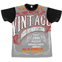 Vintage Birthday 2001 Aged To Perfection 2001 Birt Graphic T-shirt | Artistshot