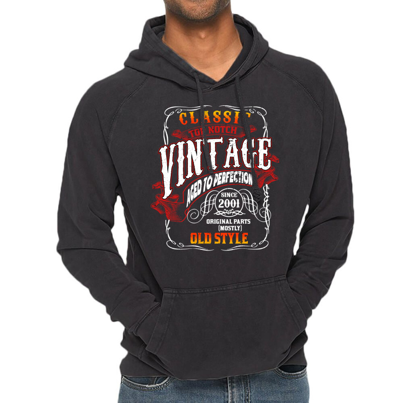 Vintage Birthday 2001 Aged To Perfection 2001 Birt Vintage Hoodie | Artistshot