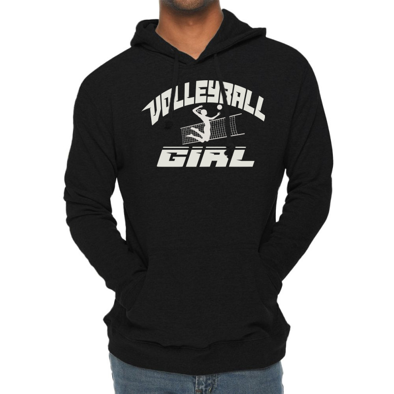 Volleyball Girl Sports Net Jumping Court Athletic Lightweight Hoodie by rosurarialas3 | Artistshot