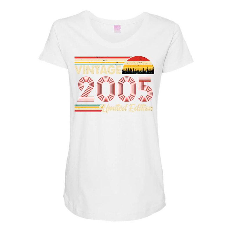 Vintage 2005 Birthday  Limited Edition 2005 Birthd Maternity Scoop Neck T-shirt by bizelaciron | Artistshot