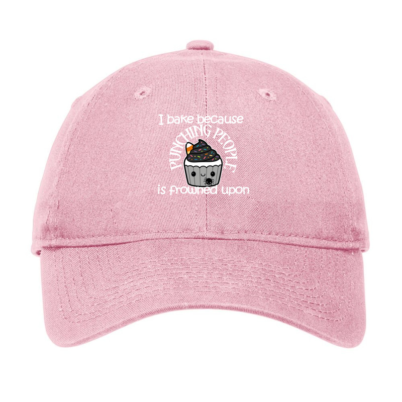 I Bake Because Punching People Is Frowned Upon Aes Adjustable Cap by barjoddervalo | Artistshot