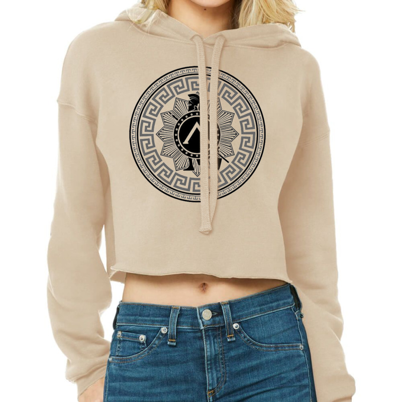 Spartan Symbol Cropped Hoodie by rastyrocl | Artistshot