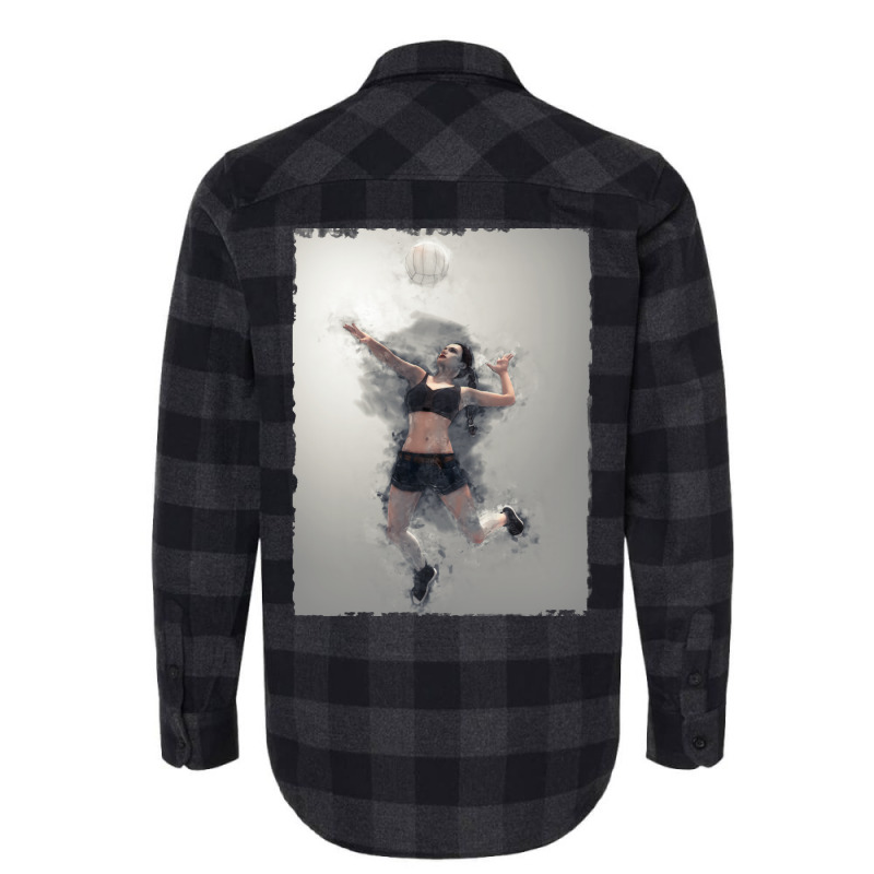 Volleyball Digital Art Blue Flannel Shirt by horathmheannj | Artistshot