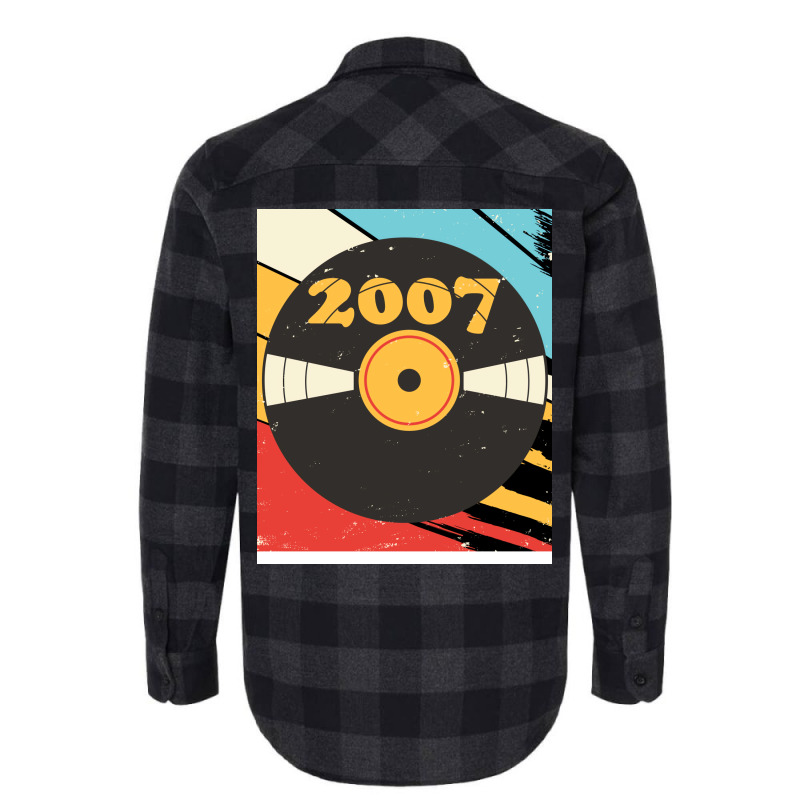 Vintage Retro 2007 Birthday  Vinyl Music Red Flannel Shirt | Artistshot