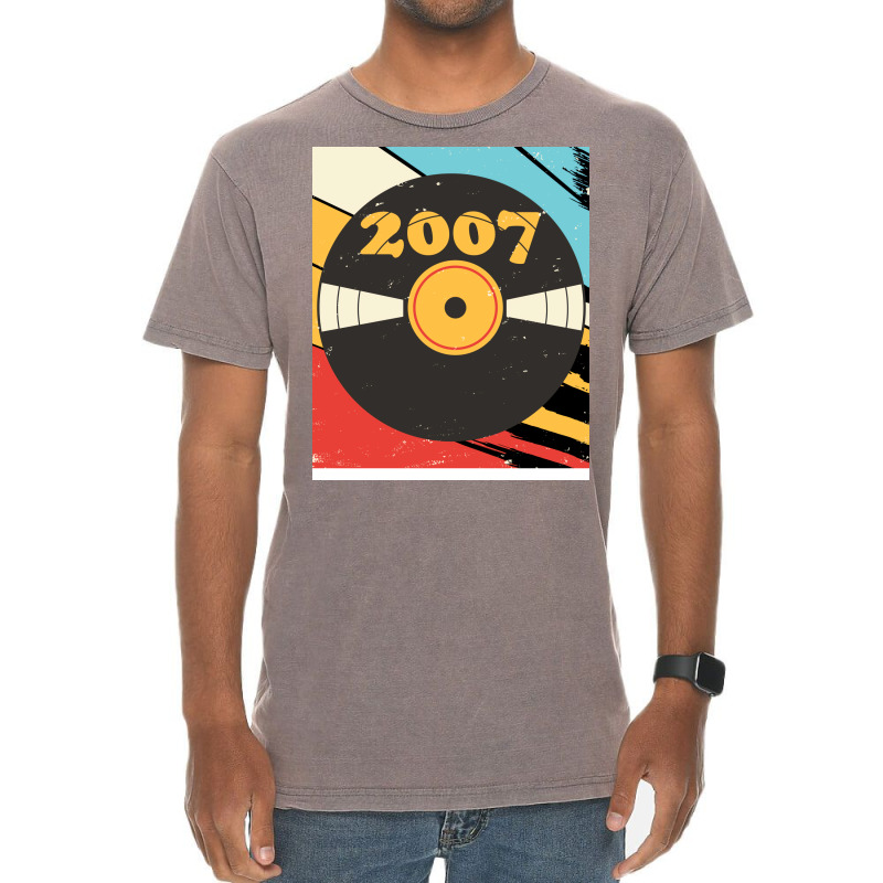 Vintage Retro 2007 Birthday  Vinyl Music Red Vintage T-shirt | Artistshot