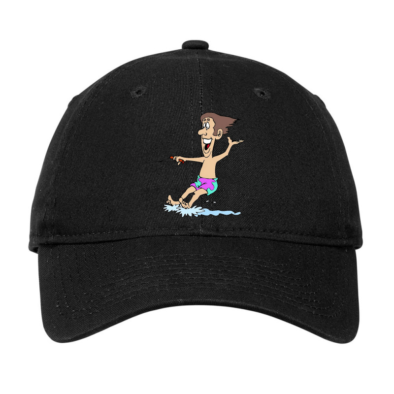 Waterskiing Dad On Vacation Boy Adjustable Cap by jobekcraditm | Artistshot