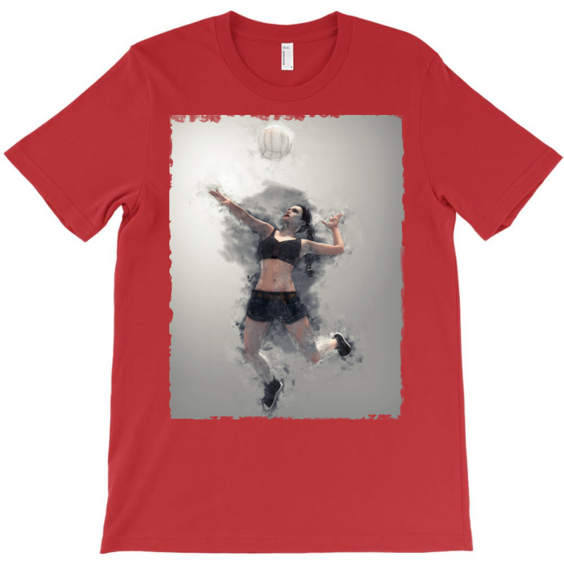 Volleyball Digital Art Red T-Shirt by horathmheannj | Artistshot