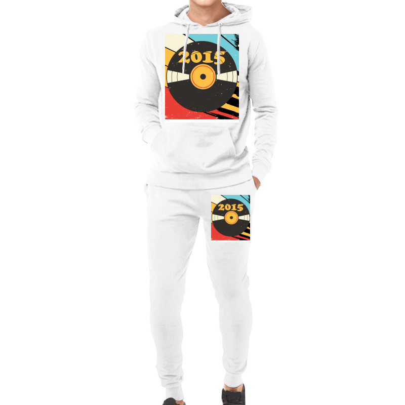 Vintage Retro 2015 Birthday  Vinyl Music Stars Hoodie & Jogger Set | Artistshot