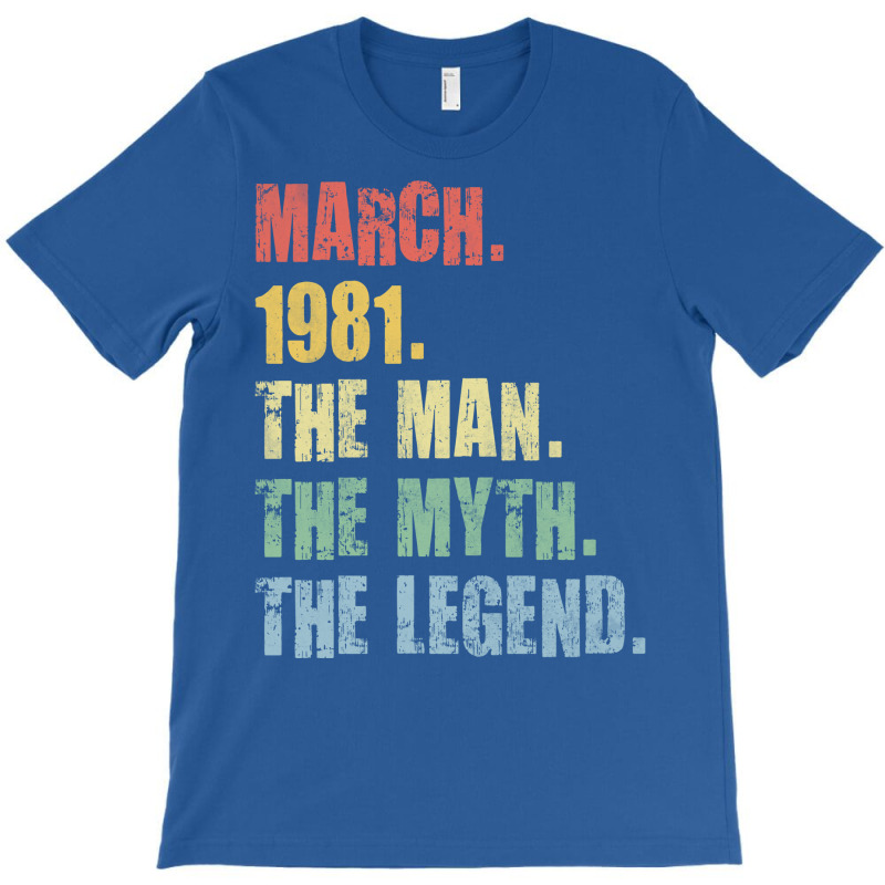 40th Birthday Man Myth Legend 1981 Hipster T-shirt | Artistshot