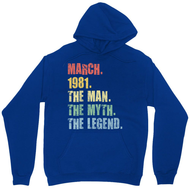 40th Birthday Man Myth Legend 1981 Hipster Unisex Hoodie | Artistshot