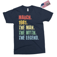 40th Birthday Man Myth Legend 1981 Hipster Exclusive T-shirt | Artistshot