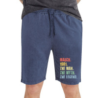 40th Birthday Man Myth Legend 1981 Hipster Vintage Short | Artistshot