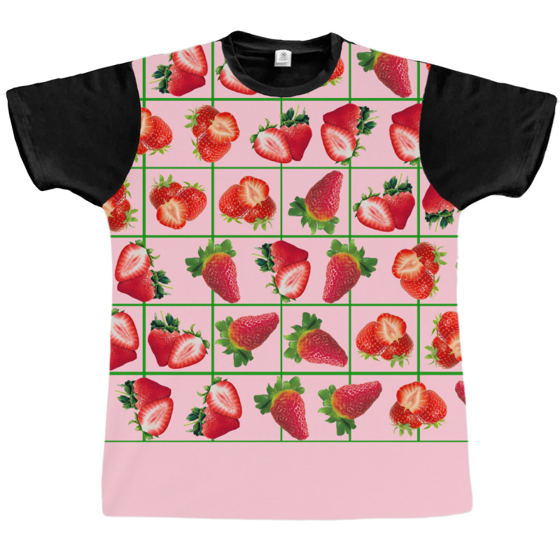 Strawberries Pattern Quote Graphic T-shirt | Artistshot