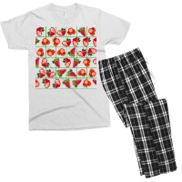 Strawberries Pattern Quote Men's T-shirt Pajama Set | Artistshot