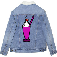 Milkshake Travel Unisex Sherpa-lined Denim Jacket | Artistshot