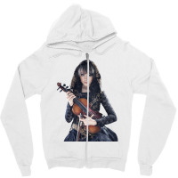 Pemain Biola Lindsey Stirling Hitam Zipper Hoodie | Artistshot