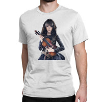 Pemain Biola Lindsey Stirling Hitam Classic T-shirt | Artistshot