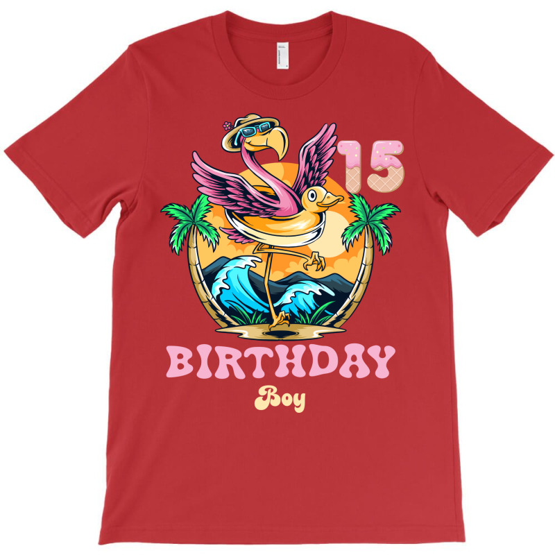 Cute Flamingo 15th Birthday Boy Vintage T-shirt | Artistshot