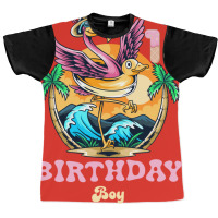 Cute Flamingo 15th Birthday Boy Vintage Graphic T-shirt | Artistshot