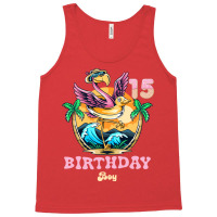 Cute Flamingo 15th Birthday Boy Vintage Tank Top | Artistshot