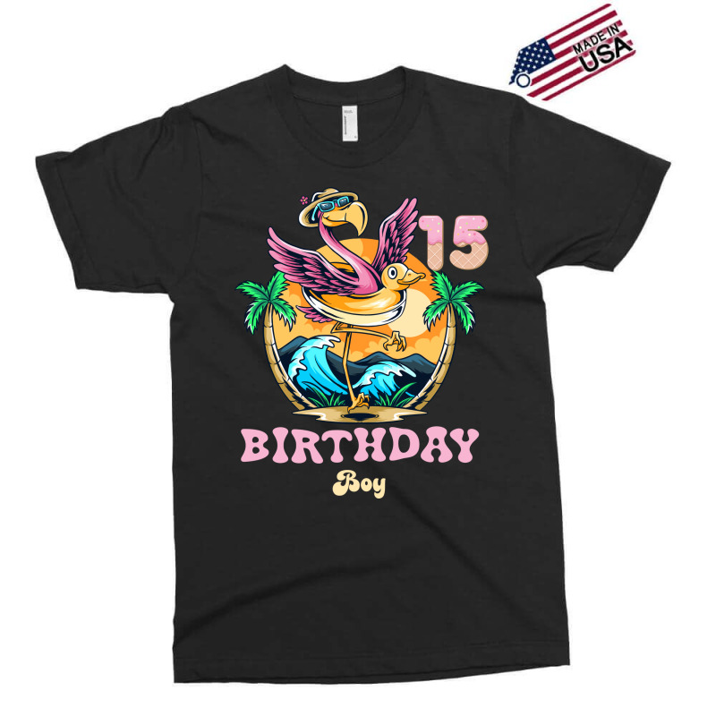 Cute Flamingo 15th Birthday Boy Vintage Exclusive T-shirt | Artistshot