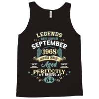 54th Birthday Decoration Legends Were Born In Sept Tank Top | Artistshot