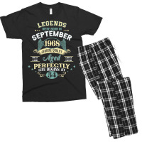 54th Birthday Decoration Legends Were Born In Sept Men's T-shirt Pajama Set | Artistshot