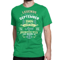 54th Birthday Decoration Legends Were Born In Sept Classic T-shirt | Artistshot