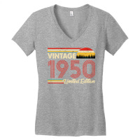 Vintage 1950 Birthday  Limited Edition 1950 Birthd Women's V-neck T-shirt | Artistshot