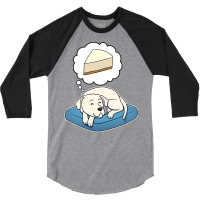 Dogo Argentino Dreaming About Cheese Cake Funny 3/4 Sleeve Shirt | Artistshot