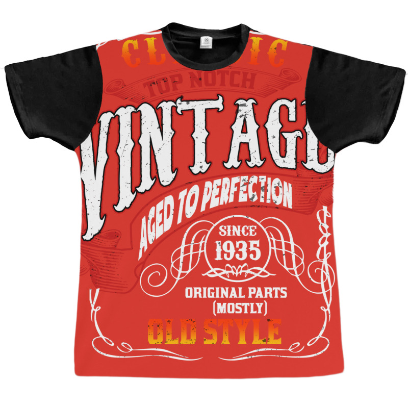 Vintage Birthday 1935 Aged To Perfection 1935 Birt Graphic T-shirt | Artistshot