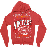 Vintage Birthday 1935 Aged To Perfection 1935 Birt Zipper Hoodie | Artistshot