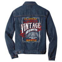 Vintage Birthday 1935 Aged To Perfection 1935 Birt Men Denim Jacket | Artistshot