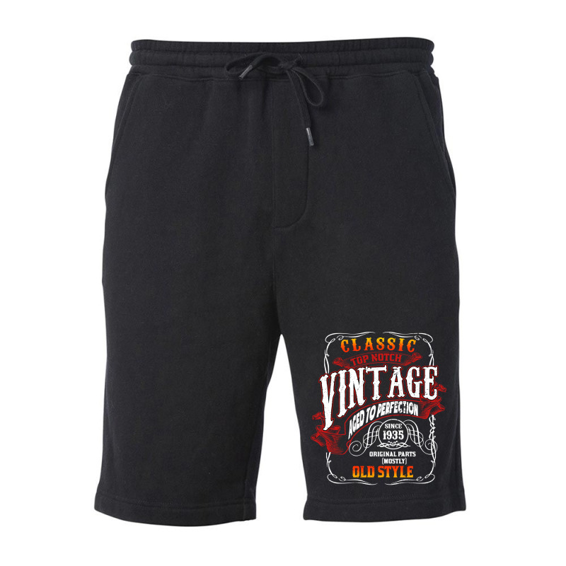 Vintage Birthday 1935 Aged To Perfection 1935 Birt Fleece Short | Artistshot