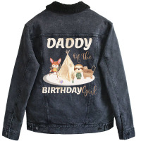 Daddy Of The Birthday Boy Girl Unisex Sherpa-lined Denim Jacket | Artistshot