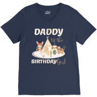 Daddy Of The Birthday Boy Girl V-neck Tee | Artistshot