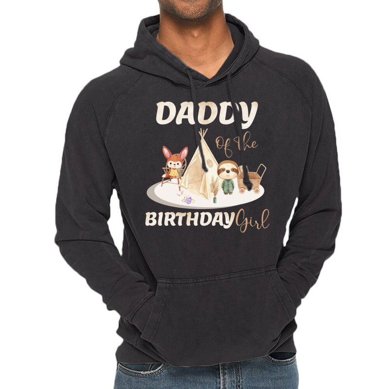 Daddy Of The Birthday Boy Girl Vintage Hoodie | Artistshot