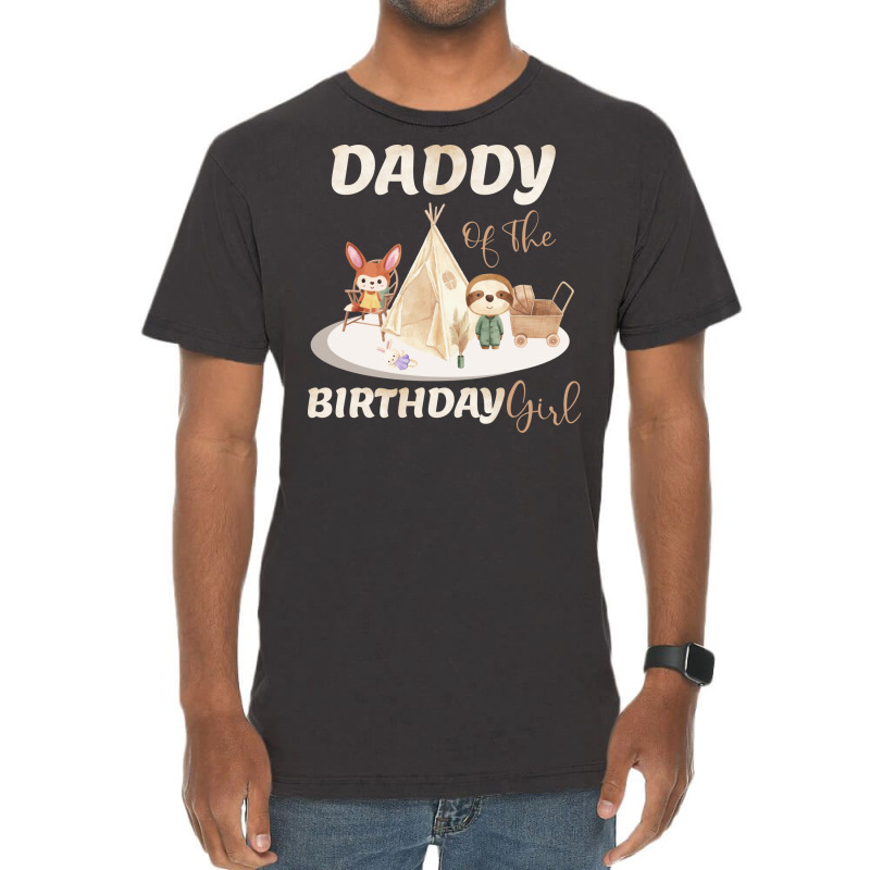 Daddy Of The Birthday Boy Girl Vintage T-shirt | Artistshot